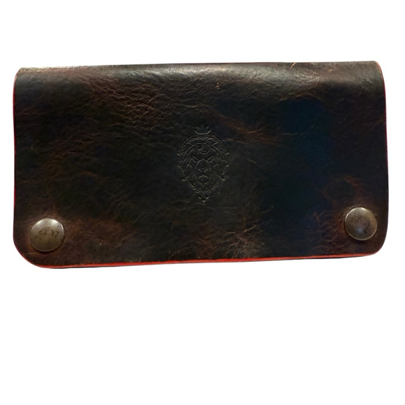 Handmade Long Wallet – Crazy Horse Leather with Lion Embossing
